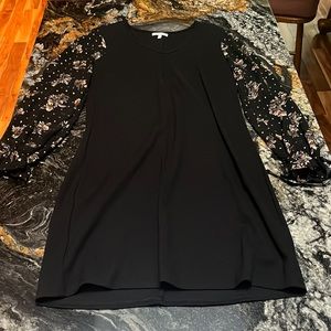 Maurice’s, black, v-neck, midi dress, flowery sleeves
